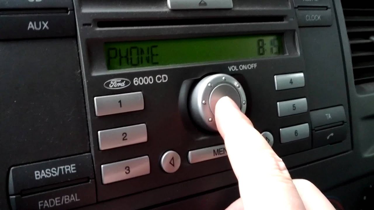 Ford mondeo sony cd player instructions
